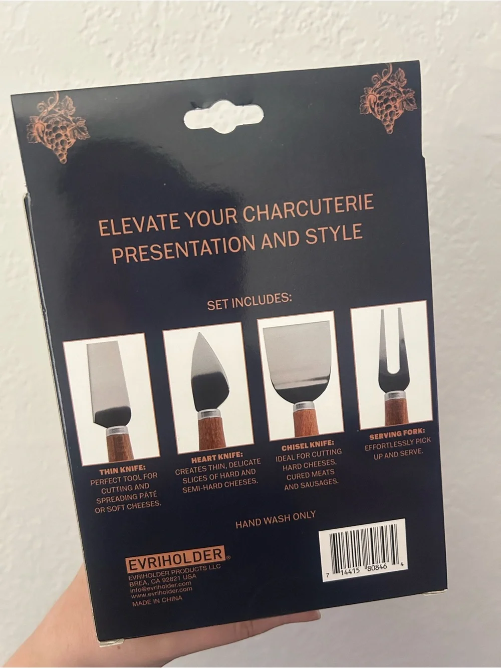 Charcuterie Cheese Serving Knives Set with Wood Handles